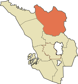 Daerah Hulu Selangor Highlighted in the State of Selangor, Malaysia